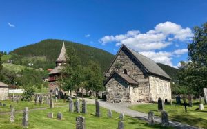 Åre Medieval Churck, Pilgrims Walking S:t Olavsleden Paus Here