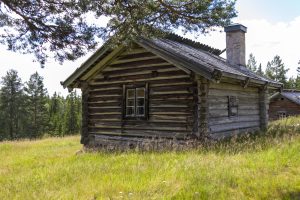 Fäbod I Dalarna. Vid Hedbodarna I Älvdalen. Fäbodkultur Unesco